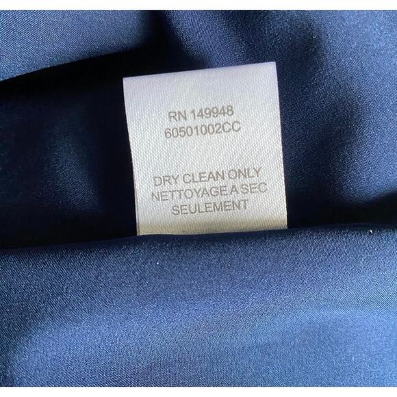 Haute Hippie Silk Ruffled Halter Top Blouse Sz S Dark Blue Feminine Minimalist - Picture 10 of 11